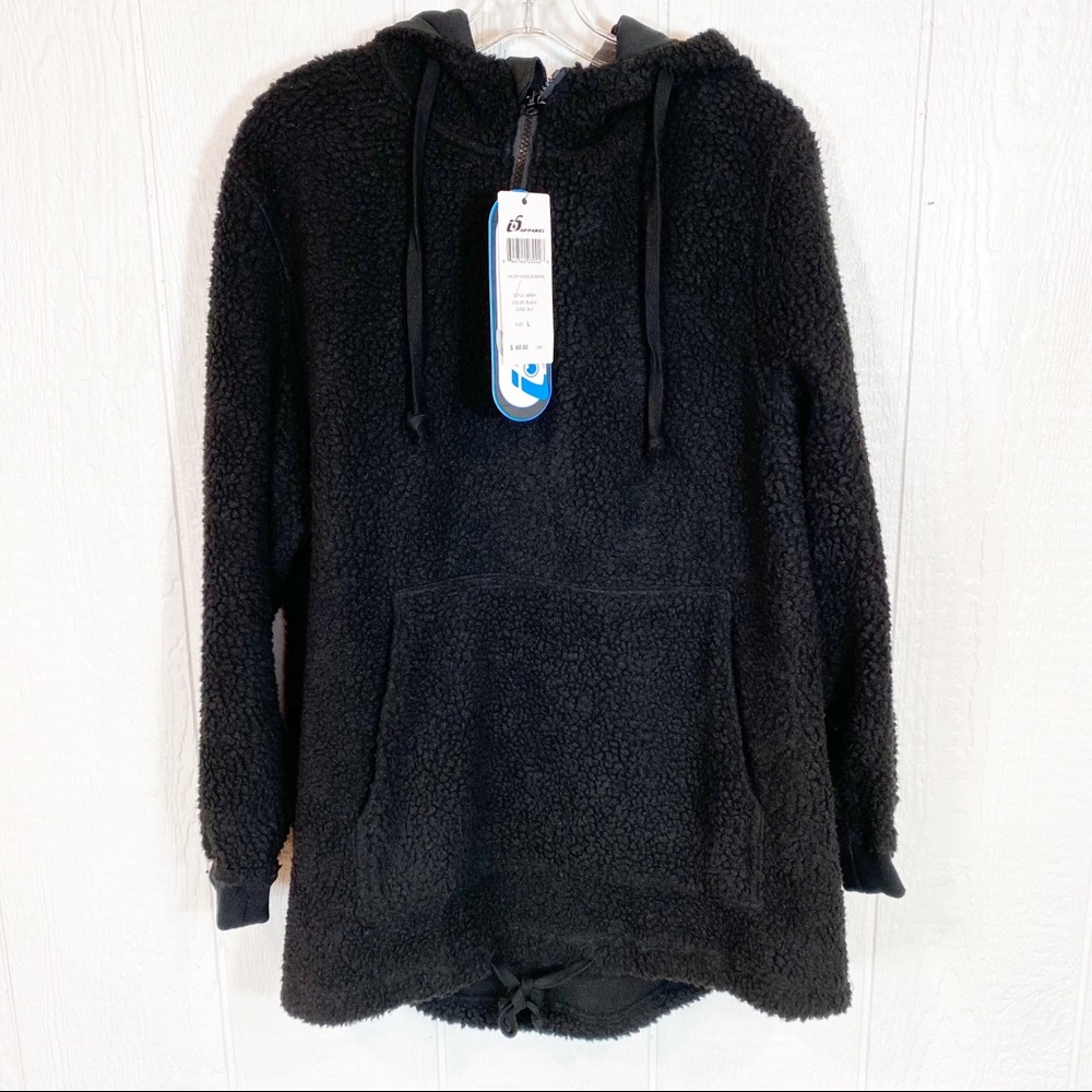 NEW Mens I 5 Apparel Black Quarter Zip Shirt Large